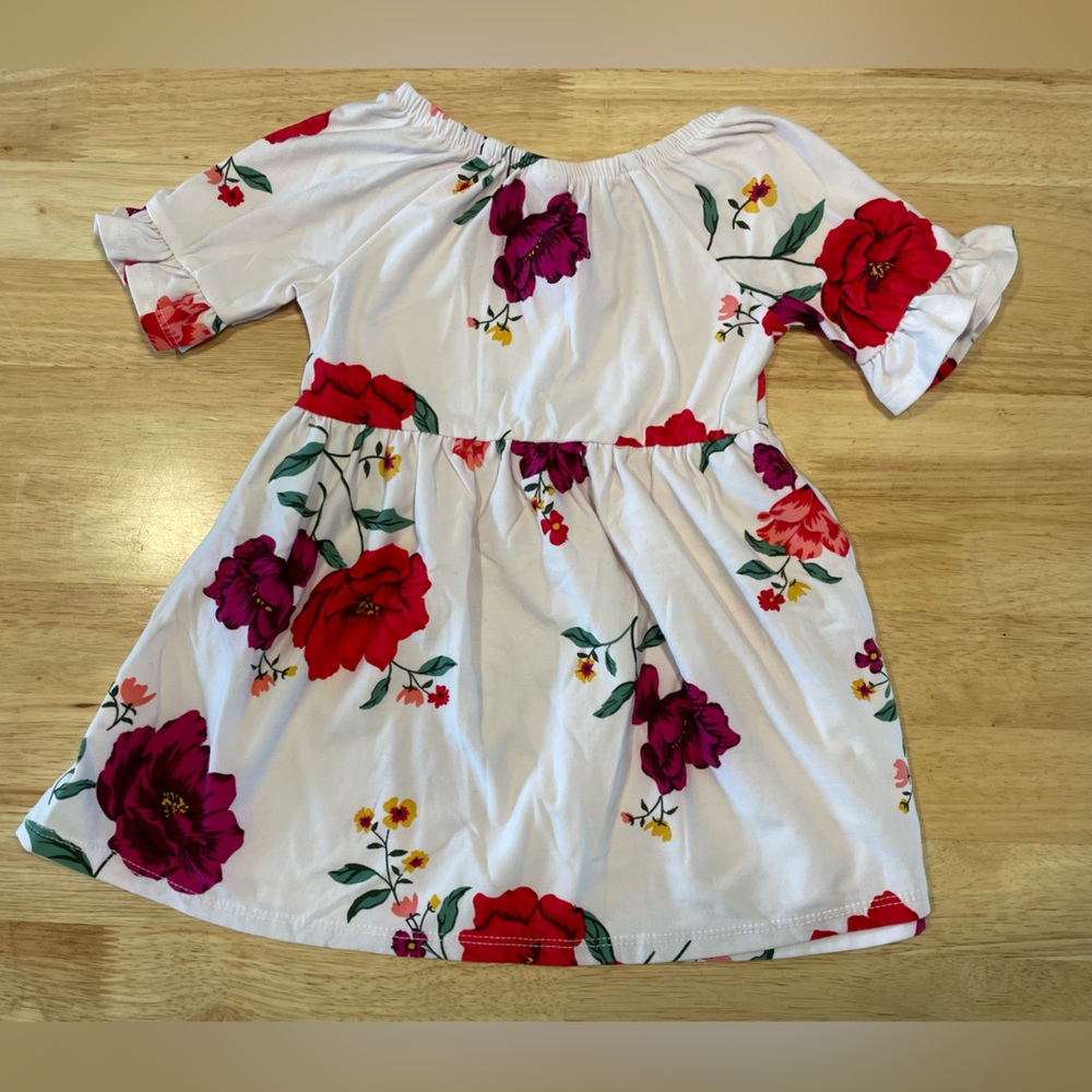 3/4 Sleeve Floral Dress 3T nwot